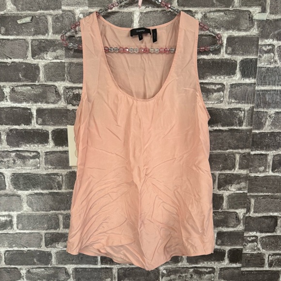 Theory cami blouse light pink 100% silk - Picture 1 of 7